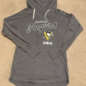 Pittsburgh Penguins Gray Hooded long-sleeve shirt